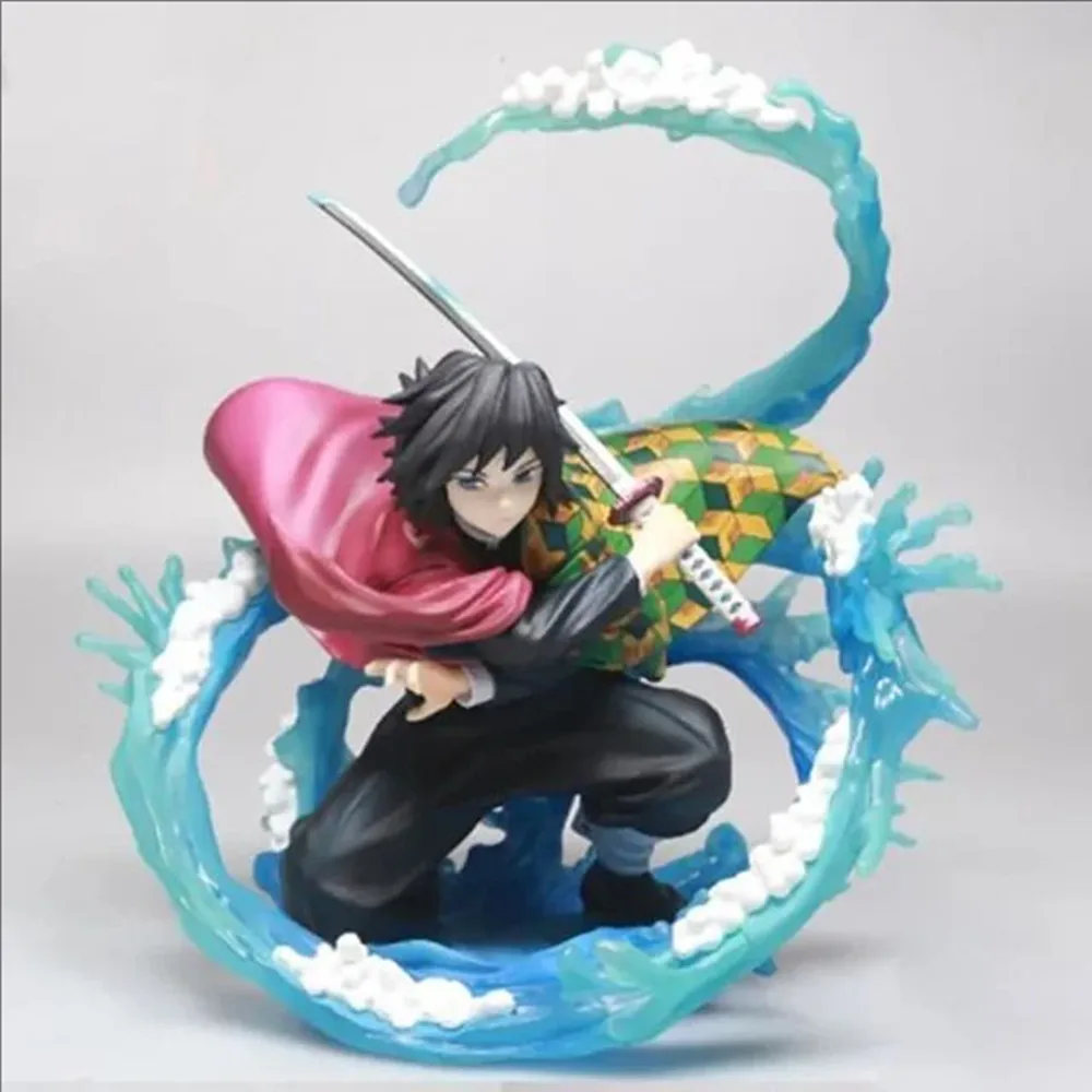 17CM Demon Slayer Anime Figure Tomioka Giyuu  Action Figure Water Pillar Model Collection Toys