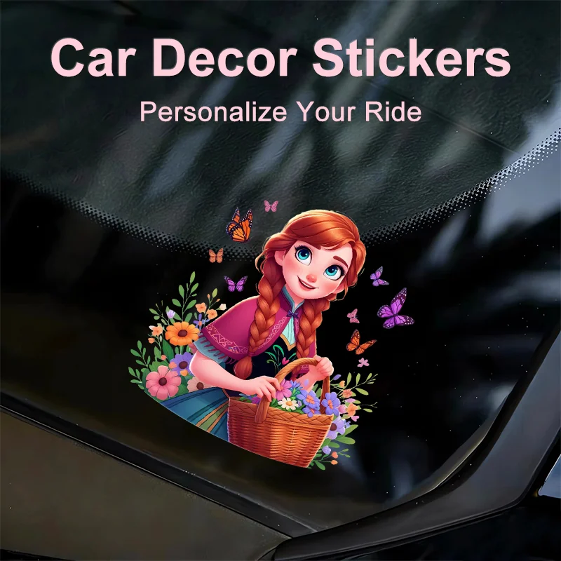 

Disney Frozen Anna Car Stickers PVC Trendy Decals UV Printing for Car Window Bumper Travel Luggage DIY Beautify Gifts