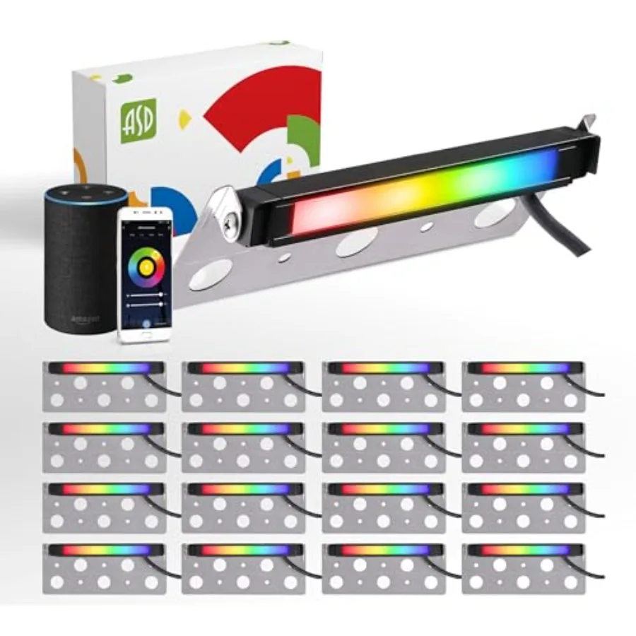 

LED Retaining Wall Light Fixture Hardscape Paver Lighting RGBW PP Voice Control Waterproof ETL Listed 3W 110LM RGB-2700K-6500K