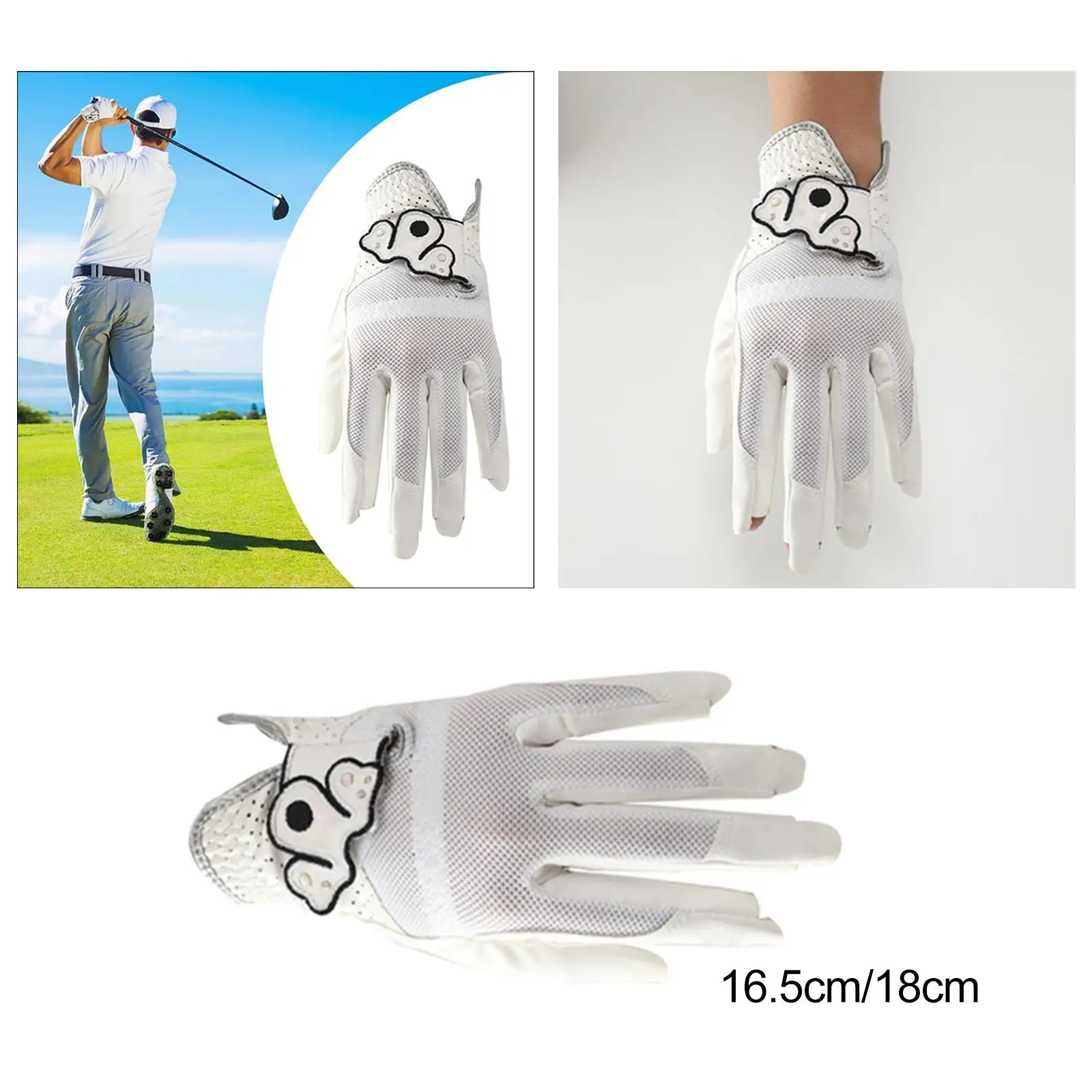 

Golf Glove Soft Leather Ladies Sports Comfortable Left Hand Glove No Sweat Golfer Glove Golf Accessories Golfer Supplies