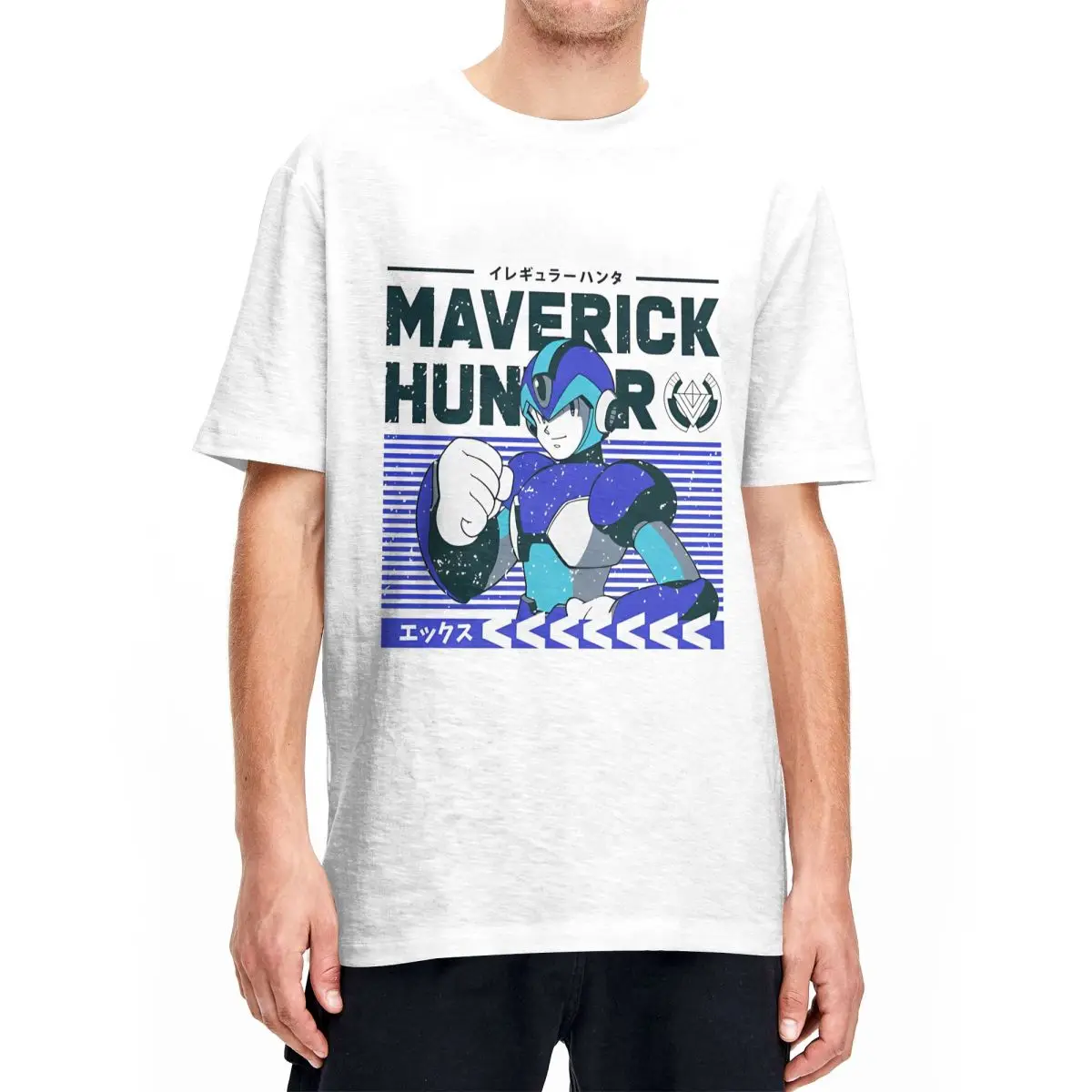 Maverick Hunter Megaman X T-Shirts Men Women Video Game Funny 100% Cotton Tee Shirt O Neck Short Sleeve T Shirt Gift Clothing