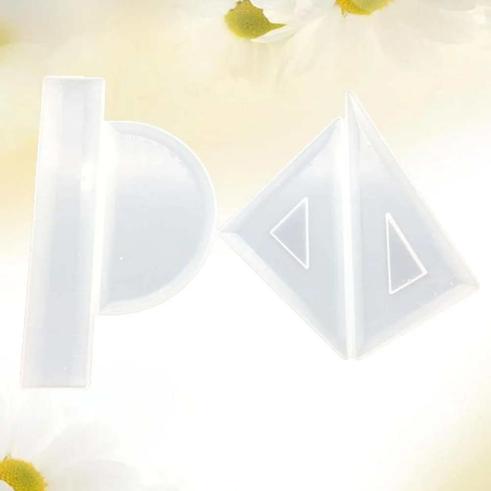 

4Pcs Resin Casting Silicone Mold DIY Crystal Epoxy Ruler Mould Large Irregular Shape Jewelry Craft Measurement Tool Tear