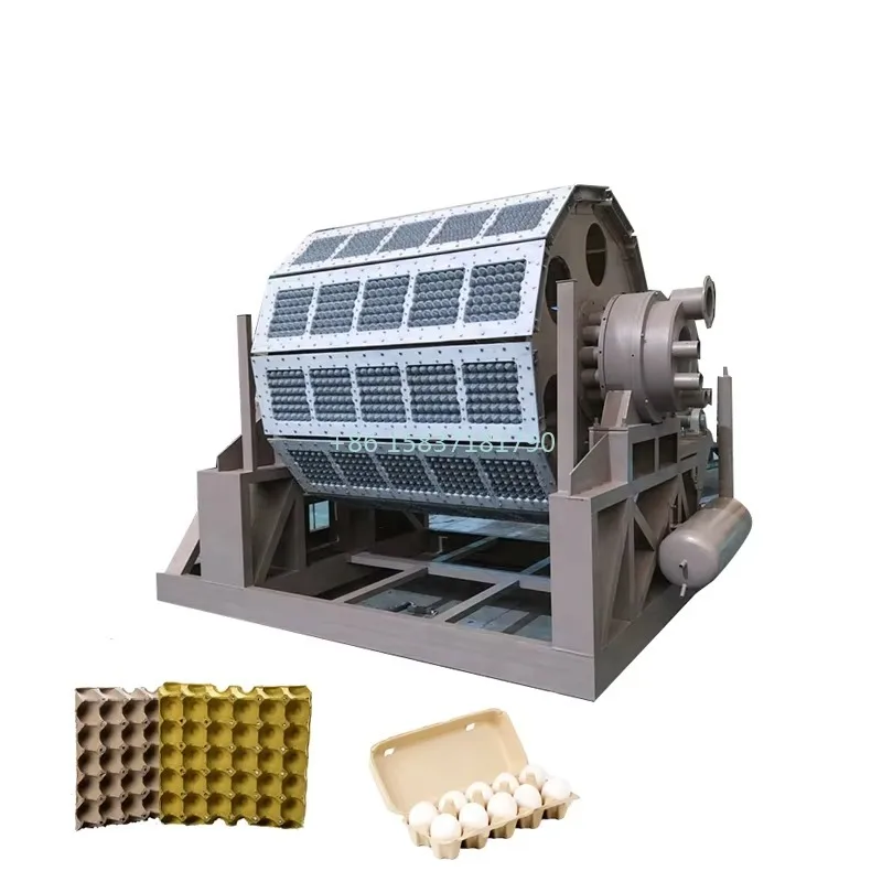 Factory Paper Egg Tray Making Machine Plastic Aluminium Egg Tray and Box Molding Equipment Egg Tray Making Product Line