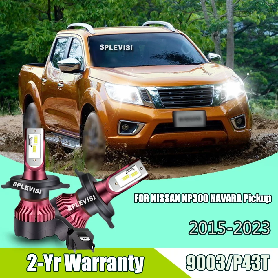 2 bombillas LED H4 con ventilador de refrigeración para camioneta NISSAN NP300 NAVARA Pickup (D23) 2015 2016 2017 2018 2019 2020 2021 2022 2023