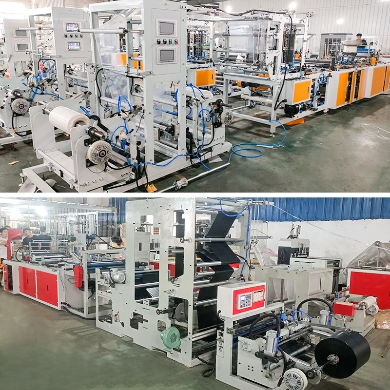 Macchina automatica per la produzione di sacchetti di plastica con cerniera in polietilene per calzini intimi di abbigliamento Macchina per la produzione di sacchetti con cerniera scorrevole in plastica PE
