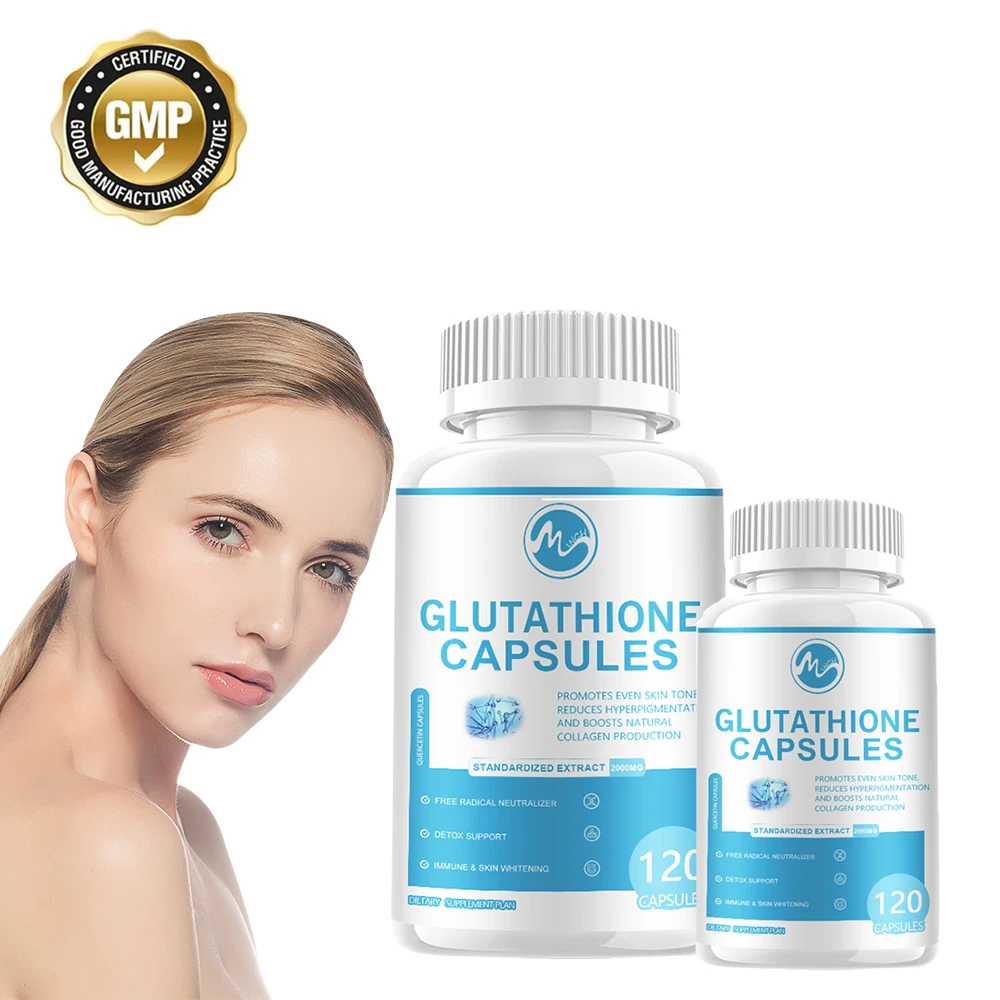 

Glutathione 120 Capsules 1000 mg Glutathione, L-Cysteine, L-Glutamine and L-Glycine. Natural Ingredients.