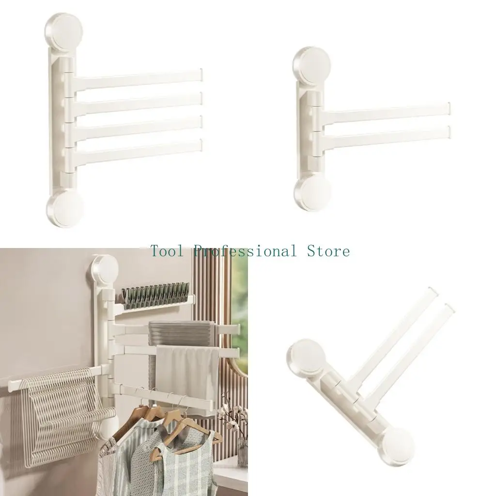 

57QF вешалка для полотенец без сверления на присоске, прочные водонепроницаемые материалы, аксессуар для ванной комнаты для