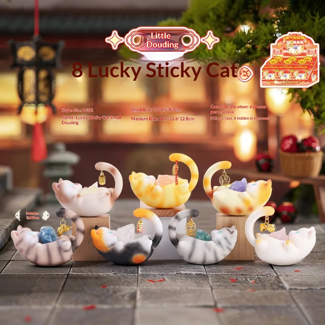 

Creative Lucky Money Cat Crystal Blind Box Mini Figurine Wealth Attraction Desk Ornament Cute Home Office Decor Holiday Gift