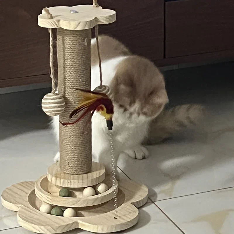 

Cat Scratchers Wear-resistant and Not Dandruff Scratching Column Sisal Claw Board Toy Home Vertical Climbing Frame