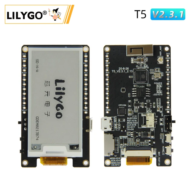LILYGO® T5 2.13inch E-Paper płyta rozwojowa E-papieru GDEM0213T5 DEPG0213BN GDEM0213B74 wyświetlacz 2/4 ekran poziomu szarości o bardzo niskiej mocy