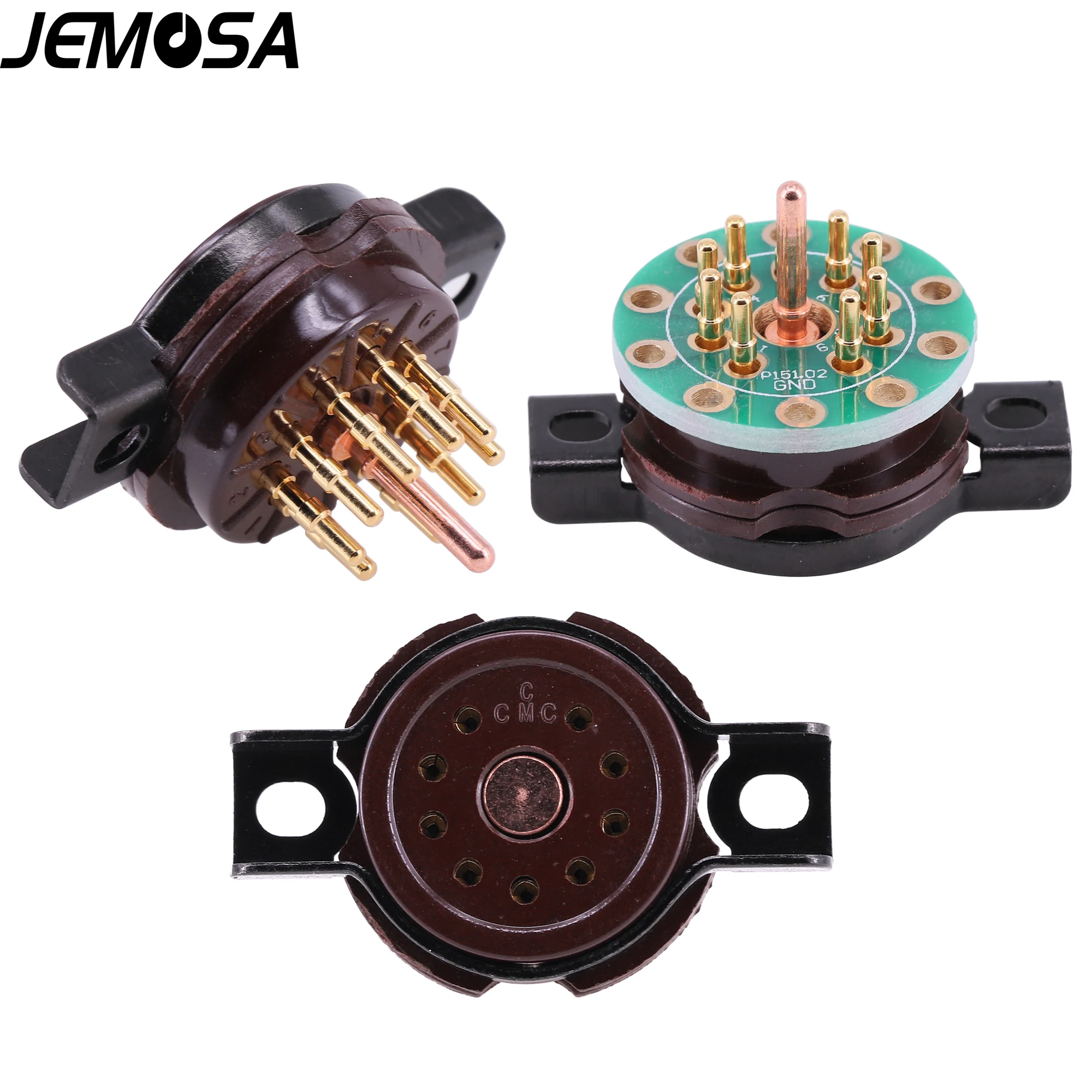 Cmc 9pin Buis Socket Bruin Bakeliet Voor 12au7 12ax7 6922 E88cc Ecc82 7199 Ecc83 Vintage Buis Audio Versterker Hifi