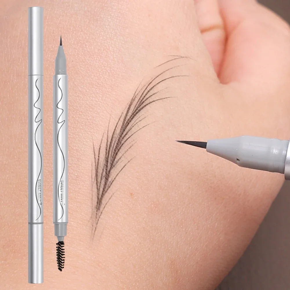 Water Liquid Eyebrow Pencil Waterproof Sweat-proof Long Lasting No Blooming Eyeliner Lying Silkworm Eyebrow Tattoo Pen Makeup