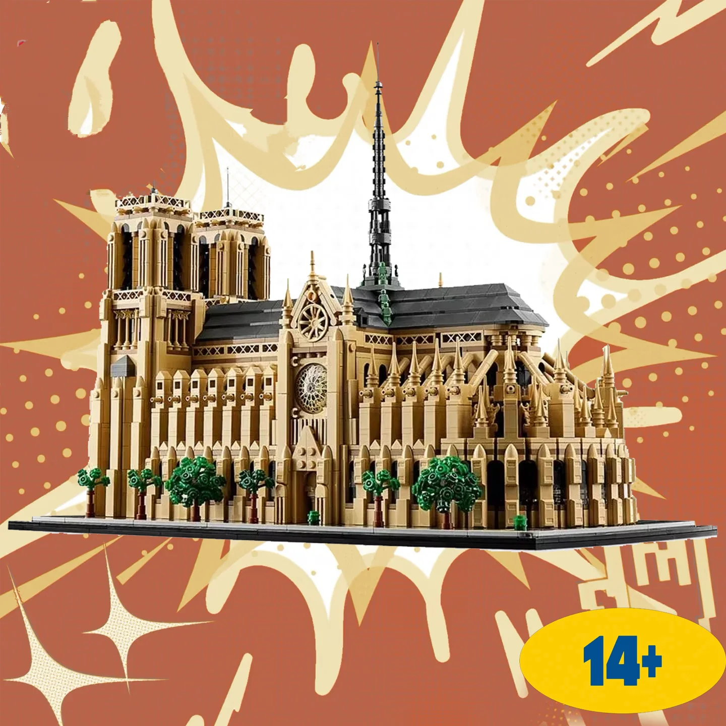 2025 nouveau 21061 Notre-dame De Paris modèle Architectural blocs De construction briques 4383 pièces pour enfants cadeaux d'anniversaire De noël