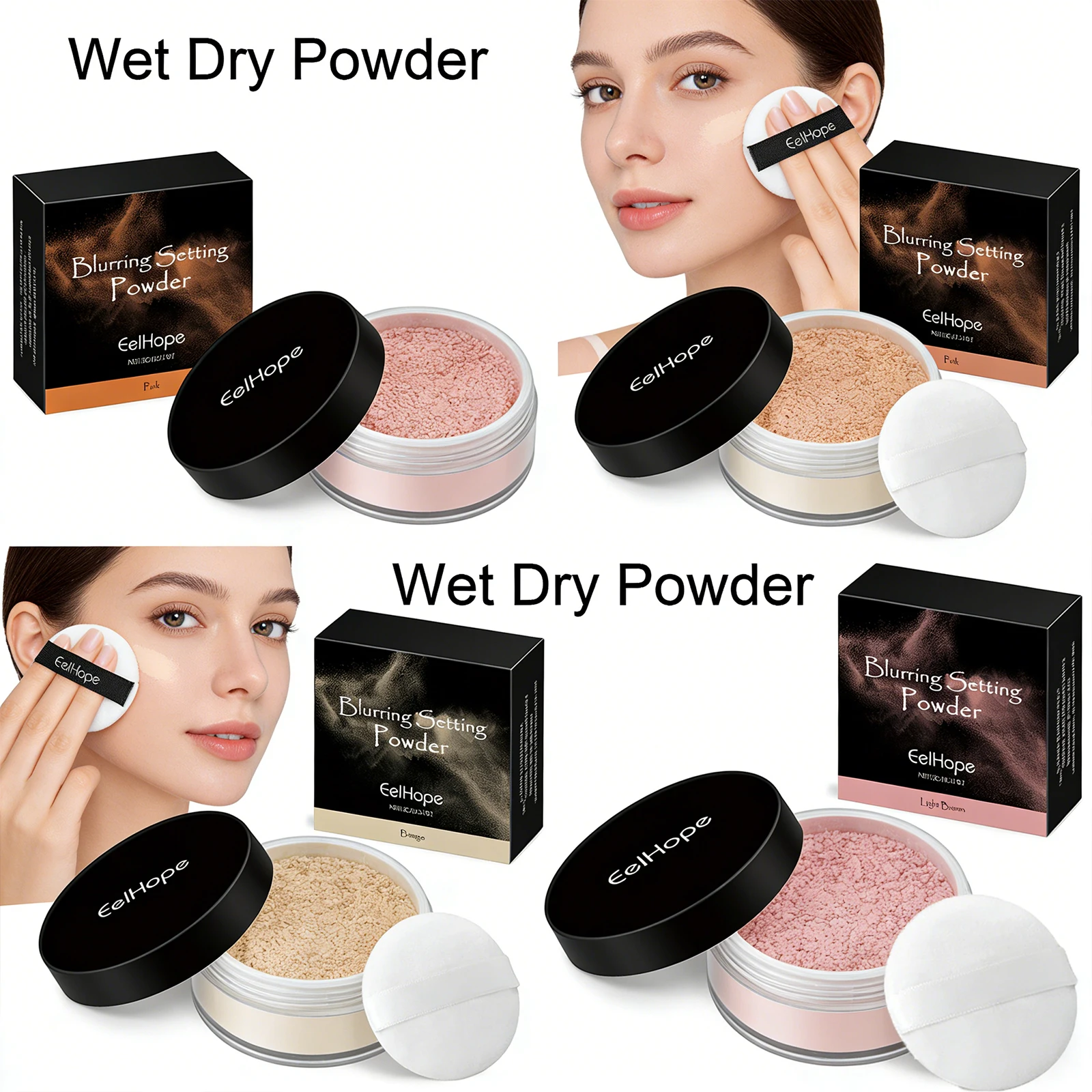 Two In One Wet Dry Powder Compact Natural Lightweight Matte Long Lasting Non Fading Sunscreen Anti Inflammatory Oil Control