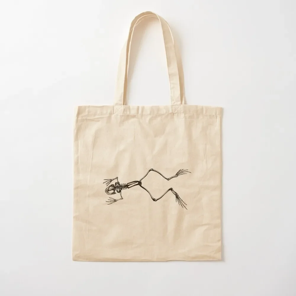 

Frog Skeleton Vintage Print Tote Bag hand bags tote bags cloth bags supermarket folding bag Bag