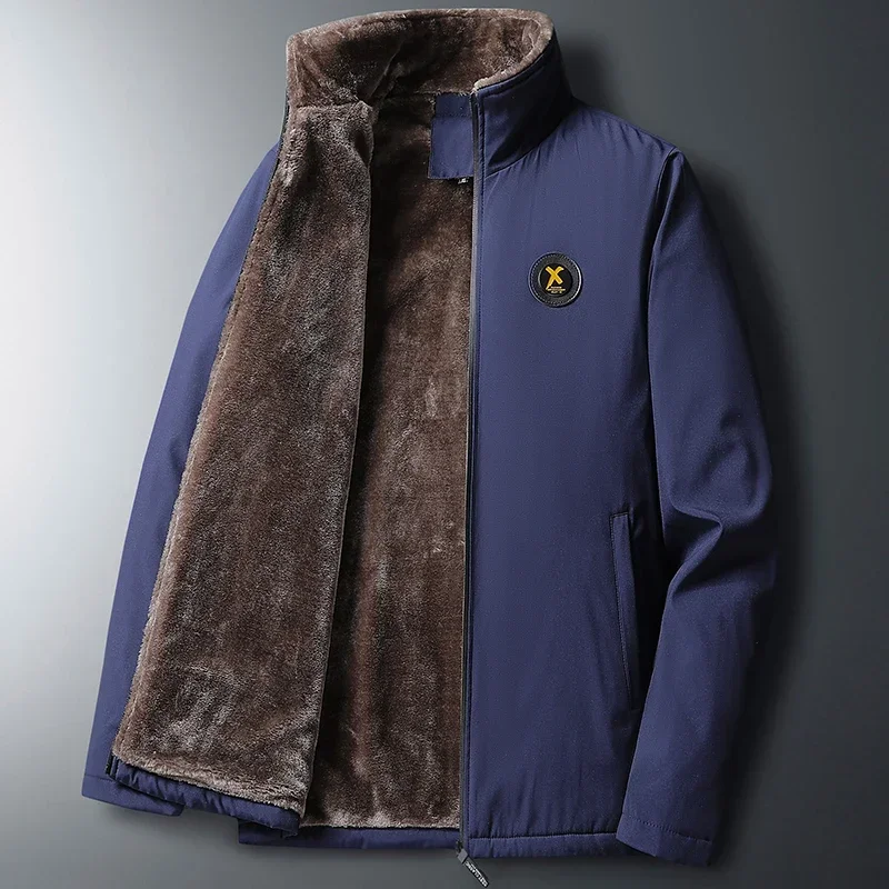 2026 Men Autumn Winter Windproof Warm Thick Fleece Liner Jacket Coat Plus Velvet Parkas Men Brand Outwear Outdoor Classic Jacket