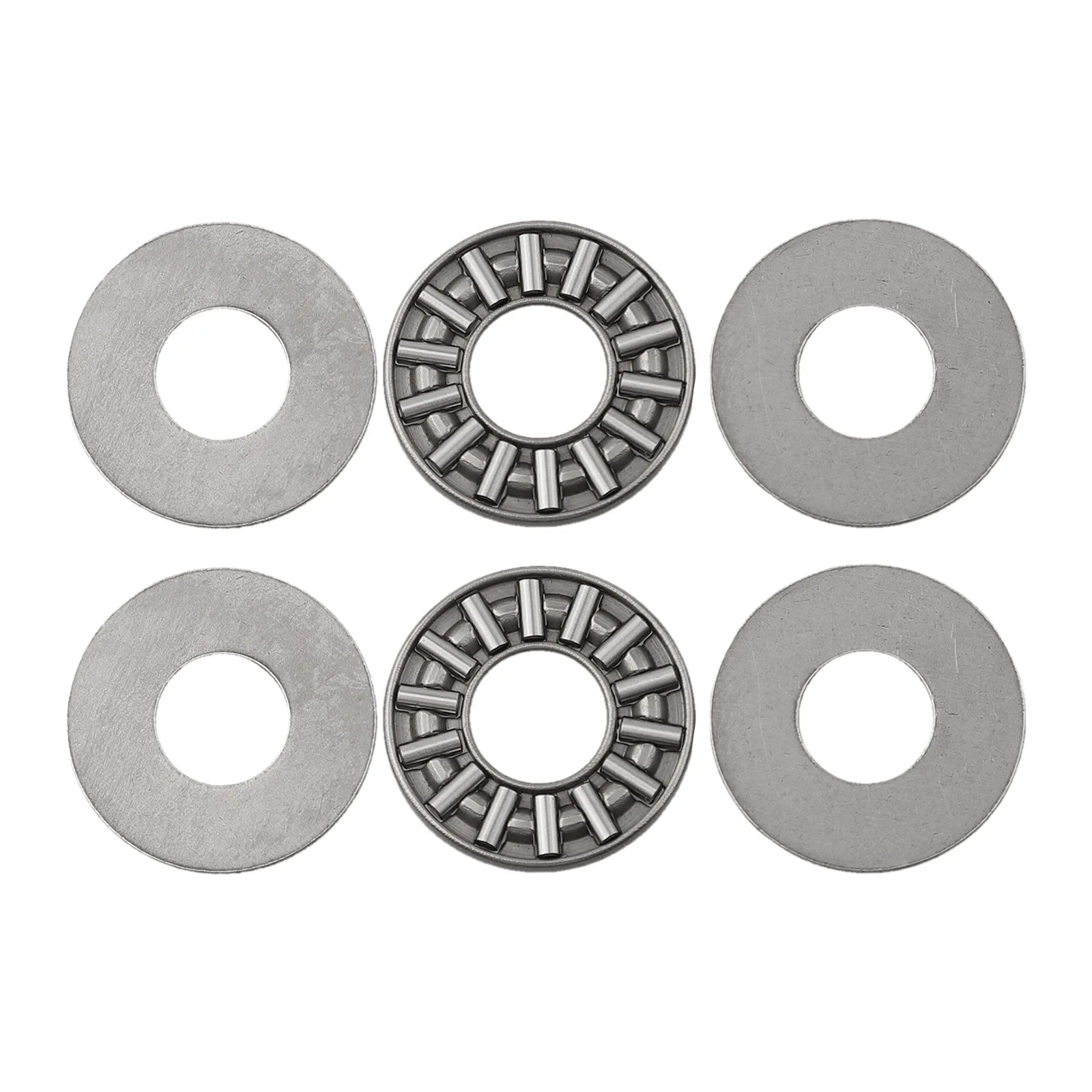 2 Pcs AXK1024 Thrust Needle Roller Bearing Set 10x24x2mm With AS1024 Washers Hardened Steel For Industrial Machinery Parts