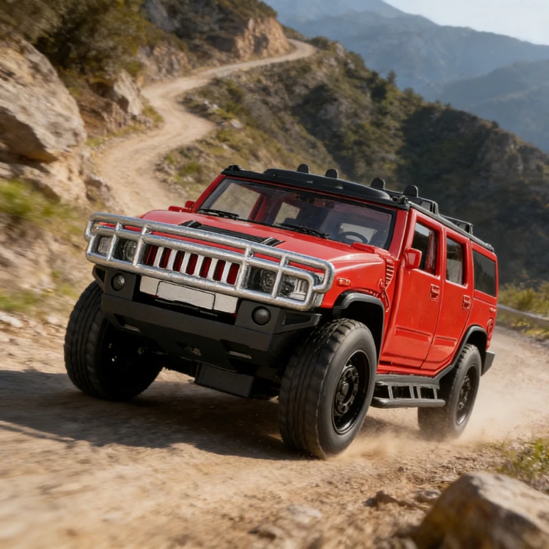 

Металлическая модель внедорожника H2 в масштабе 1:32, коллекционная, со звуком и светом, подарок для детей