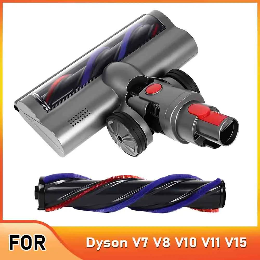 Roller Brush Head for Dyson V7 V8 V10 V11 V15 Cordless Vacuum Cleaner Quick-Release Motorhead with LED Headlight,Roller Brush