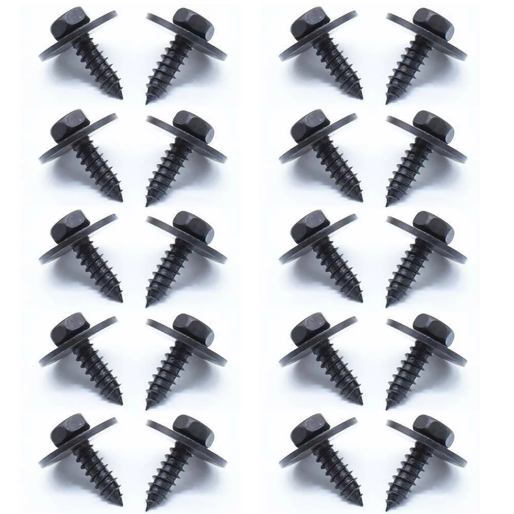 Replacement Hex Head Screws Retainers Splash Guard Underbody Shields 20Pcs Accessories Metal Parts Anti-corrosion