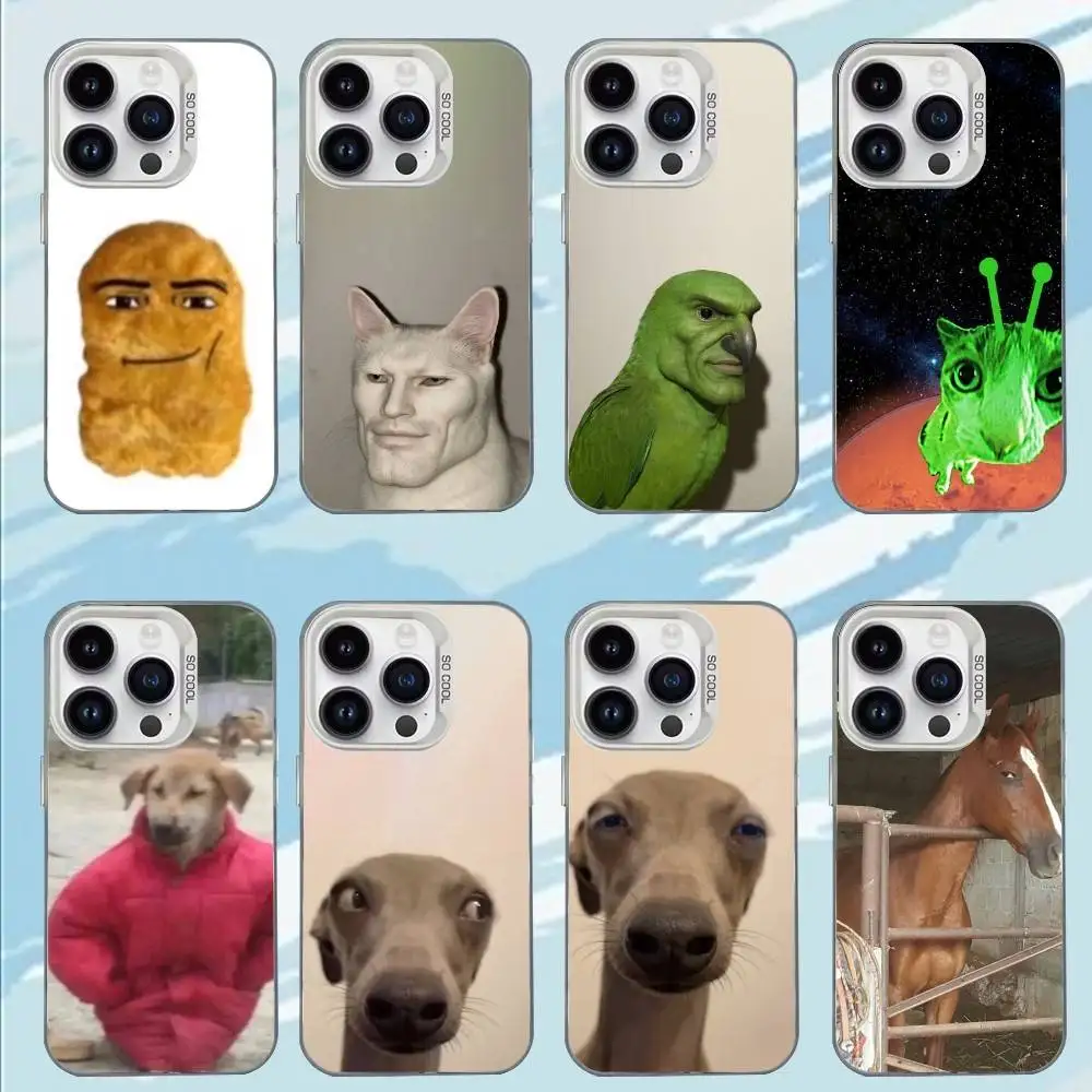 

M-Meme Phone Case For iPhone 17,16,15,14,13,12,11,Mini,Pro,E,MAX White Candy Matte Shockproof Cover