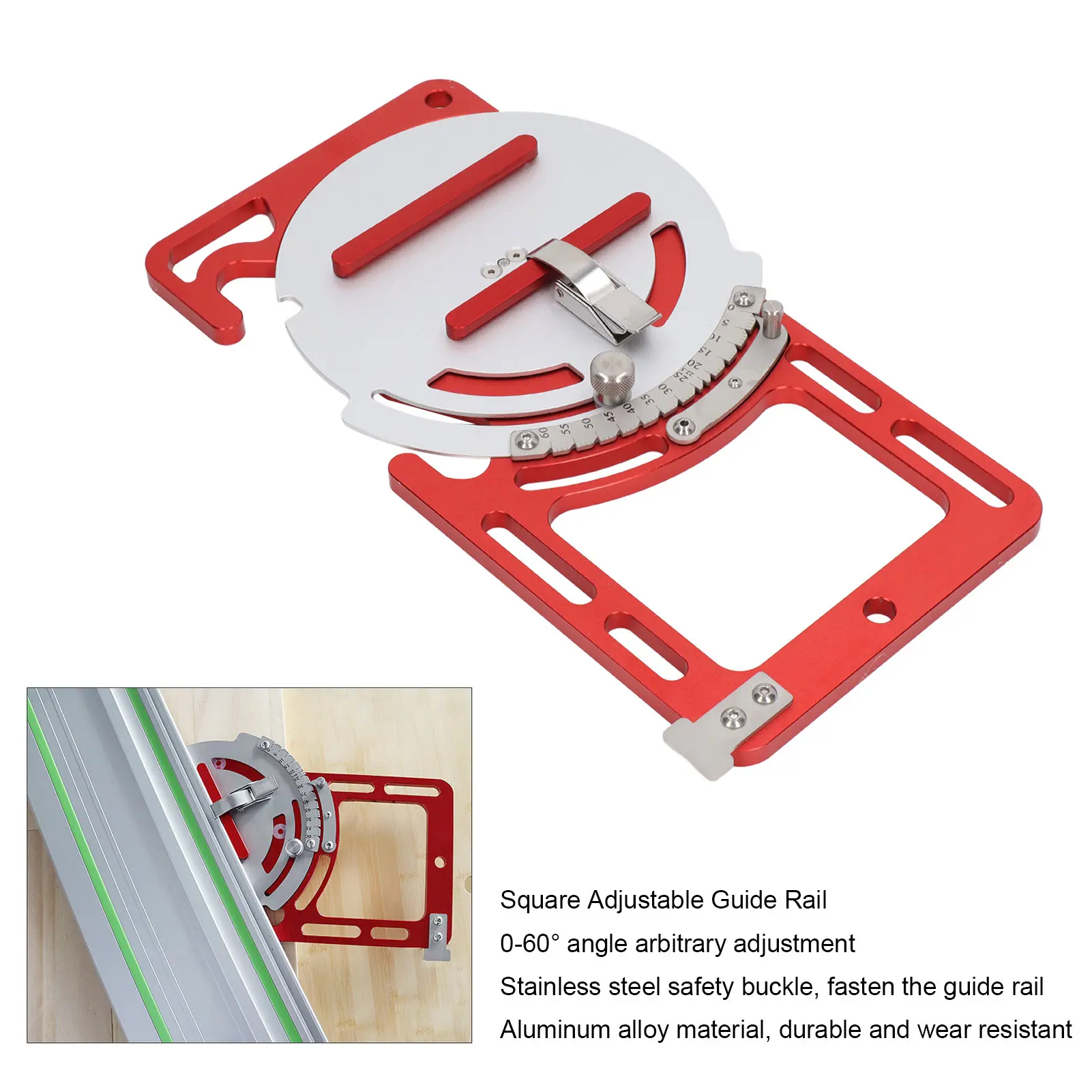 조절 가능한 트랙 금속 레일 목공용 원형 톱용 조절식 전기 톱 트랙 레일