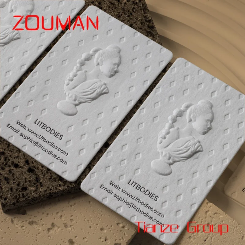 Custom , Professional Customization Of High-Quality 3d Embossed Concave Convex Paper Business Cards Suitable For Complex Designs