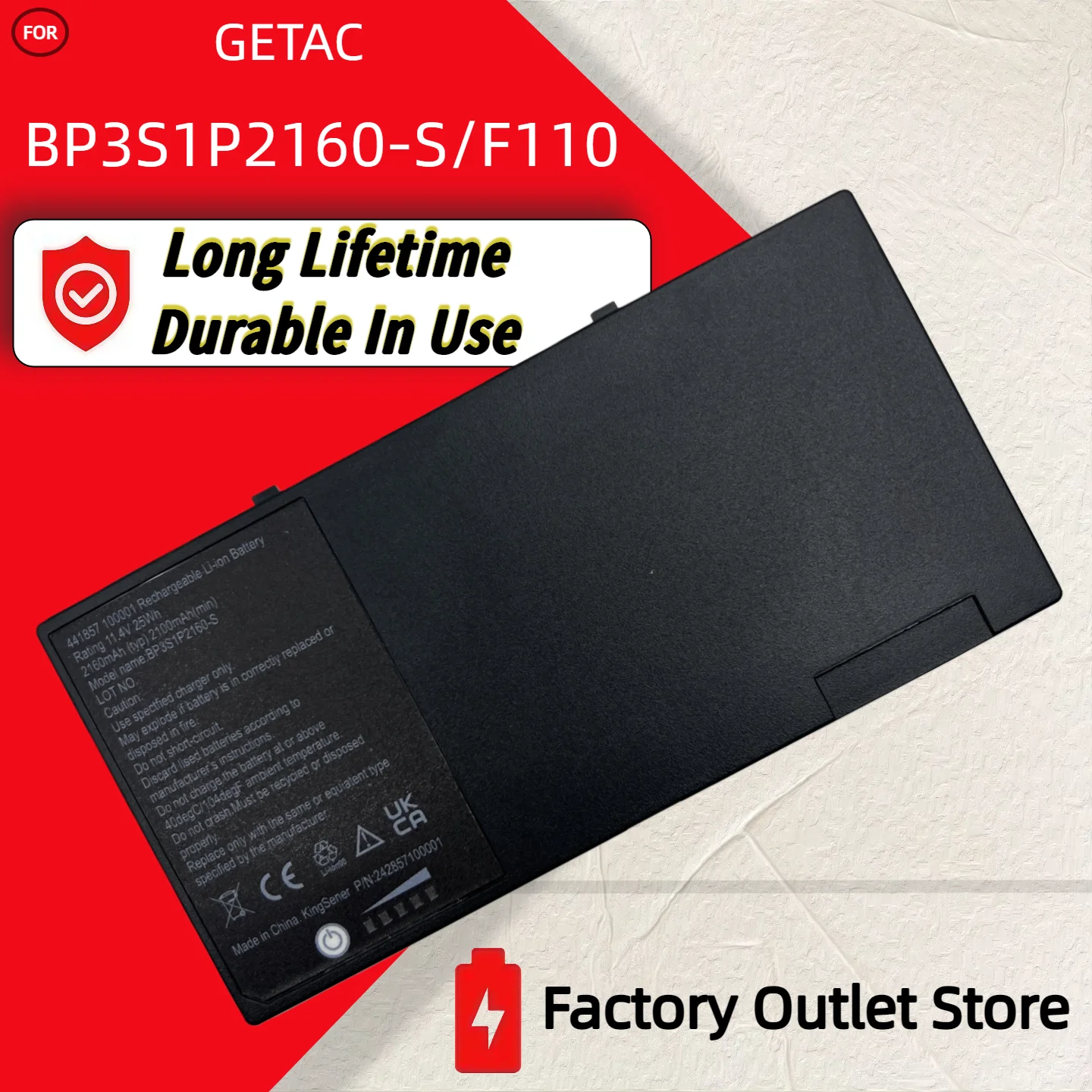 Wholesale And Retail BP3S1P2160 BP3S1P2160-S Laptop Battery For Getac F110 Tablet Series G8M3X2 441857100001