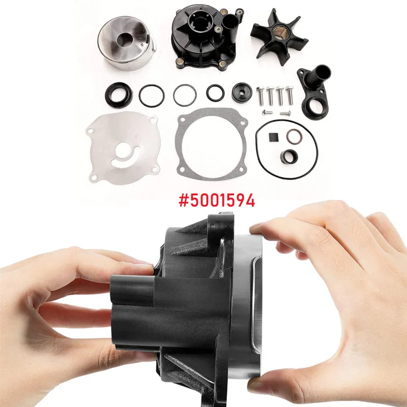 

BRP/OMC Water Pump Repair Kit with Housing for Johnson Evinrude V4 V6 V8 Outboard Motor Parts 5001594, 20Pcs/Set