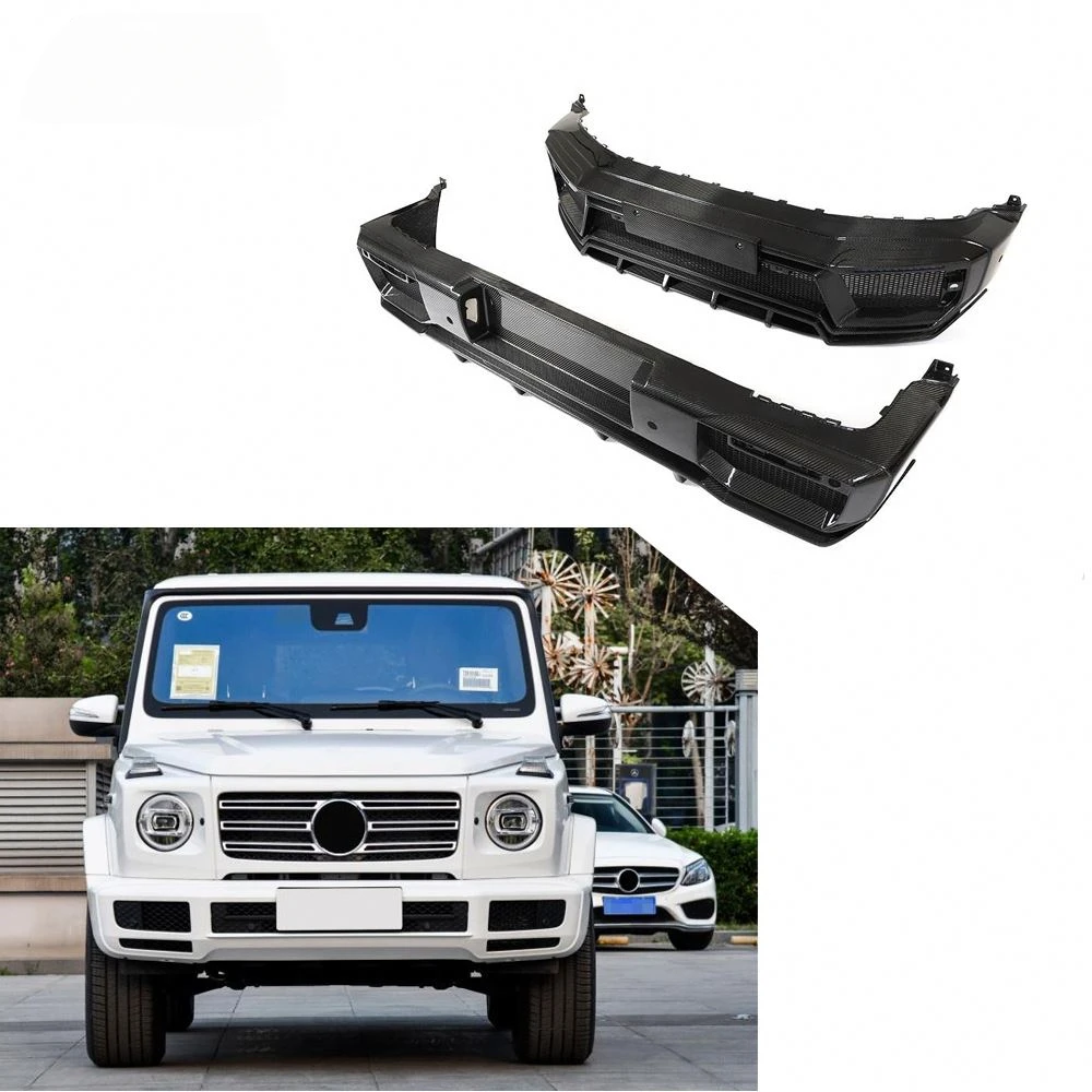 Modify Luxury G Class W463 Dry Carbon Fiber Car Bumper Body Kit for Mercedes Benz G500 G550 G63 AMG 2019UP