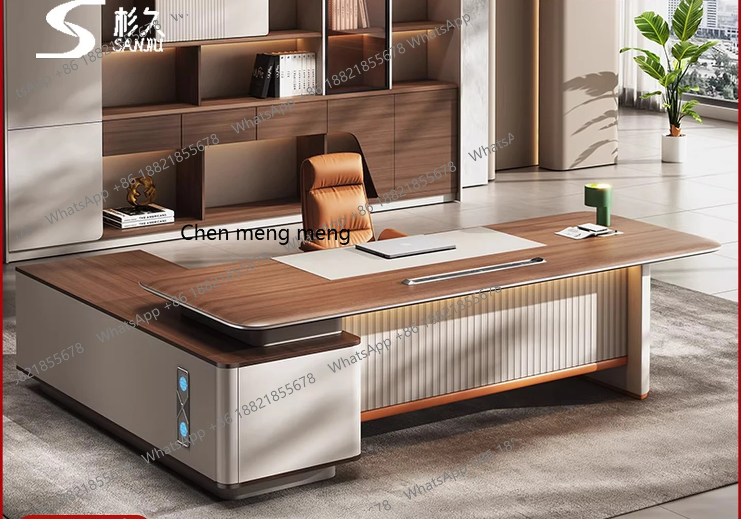 

Простой и современный большой офисный стол для руководителя, небольшой стол для начальника, стол для менеджера.