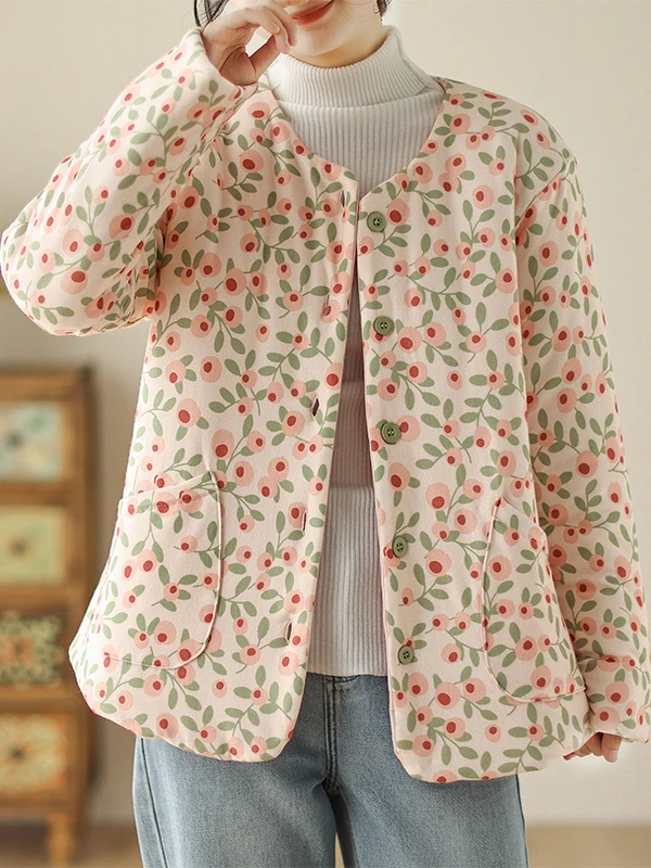 

Slim Fit Cotton Jaet Women's plus Size Faionable Versatile Warmth Inner Wear Lightweight Comfortable Retro Sle Long Sve