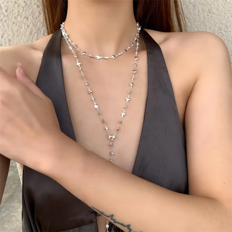 Böhmische bunte Kristall-Zirkon-Halskette für Frauen, glänzende Strass-Y-förmige lange Quasten-Halskette, trendige Y2K-Schmuckgeschenke – Detail 14
