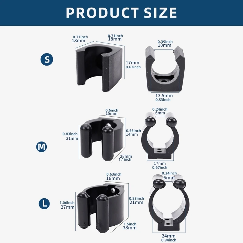 20 ชิ้นผู้ถือคิวสระว่ายน้ำ Clamps ปกติตกปลา Rod เก็บคลิปบิลเลียดสนุ๊กเกอร์ Cue ตำแหน่งคลิปติดตั้งง่าย DropShipping