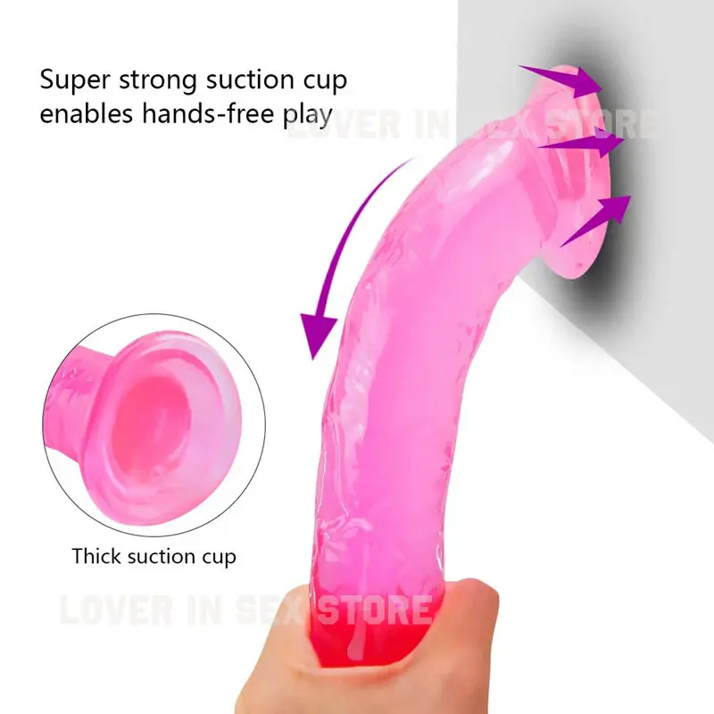 Realistic Dildo with Suction Cup Huge Jelly Dildos Sex Toys for Woman Men Masturbator Fake Big Penis Anal Butt Plug Sex Shop 18+