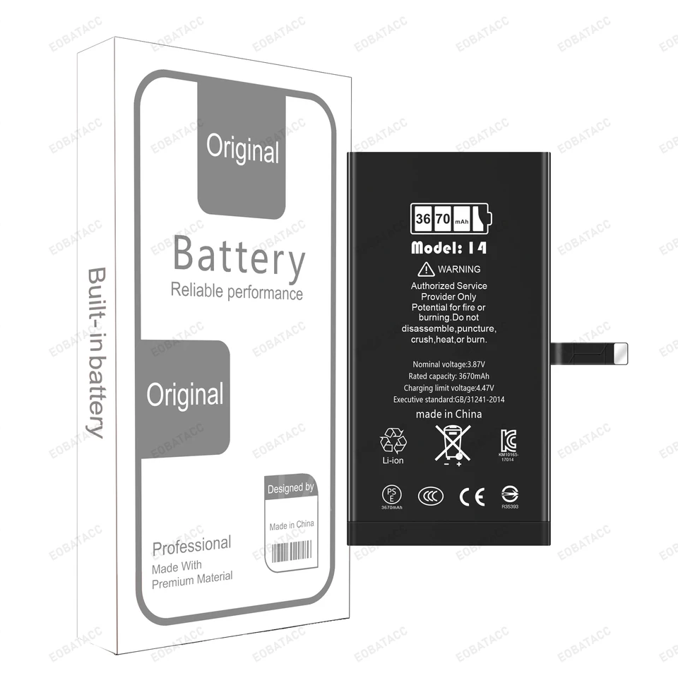 Batería de diagnóstico 100% nueva, sin mensaje de error ni emergente para iPhone 14, 14 Pro Max, 14 Plus, repuesto + herramienta gratis 5