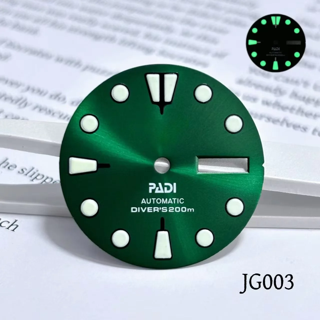 28.5MM green night light accessory adapted to 35/36 movement watch modification