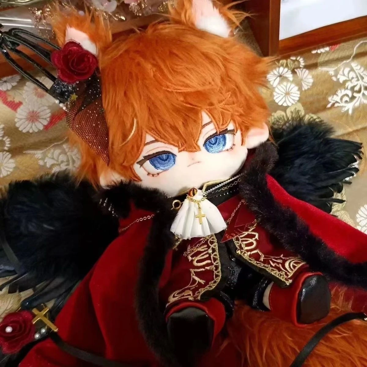 

Genshin Impact Tartaglia Cosplay Cotton Doll Maumet Furry Naked Baby Bony and Without Any Bones Costume Change Figures Puppet