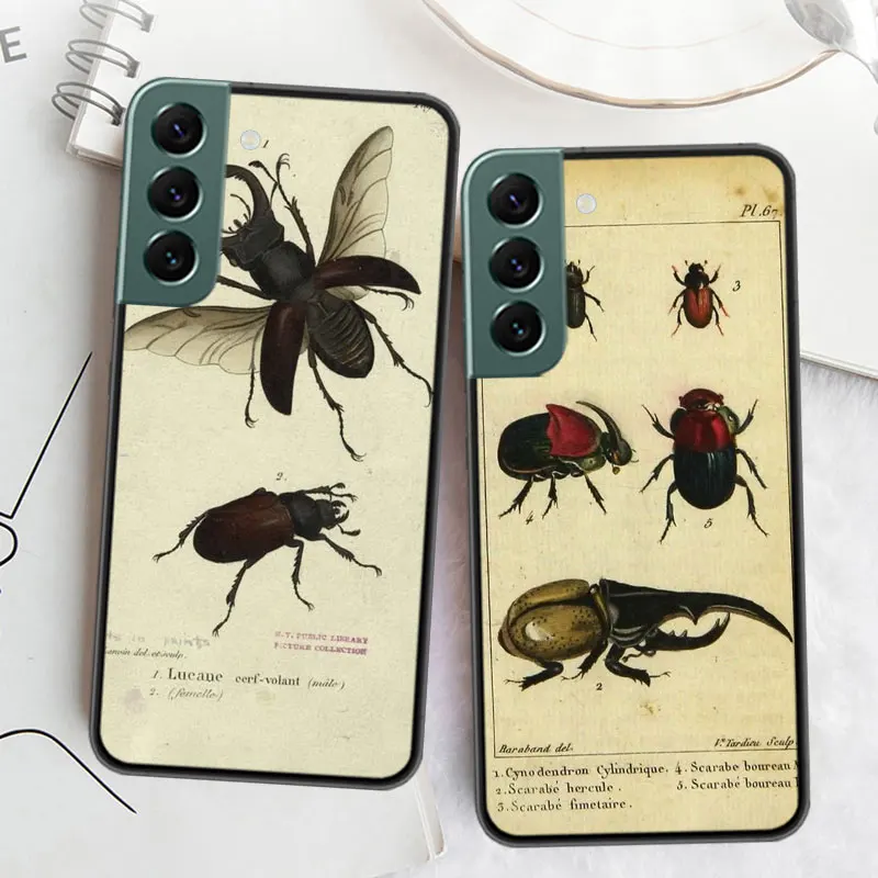 Bugs bees scientific decomposition Phone For Samsung Galaxy S24 S22 Ultra S21 Plus S20 S23 FE Case S10 S10E S9 S8 S7 Edge Cover