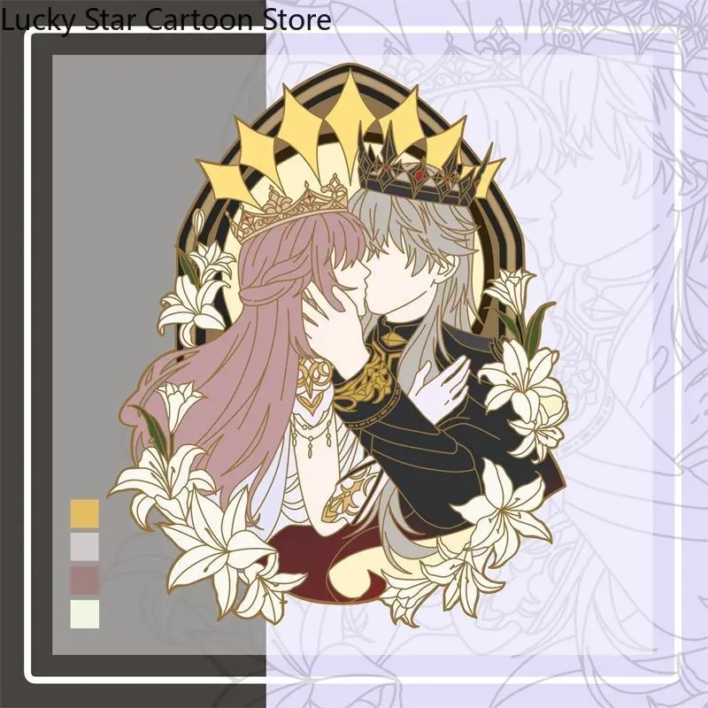 애니메이션 러브 앤 딥스페이스 자비에르 에나멜 핀 브로치 배지 옷 배낭 코스프레 장식 액세서리 선물 할로윈