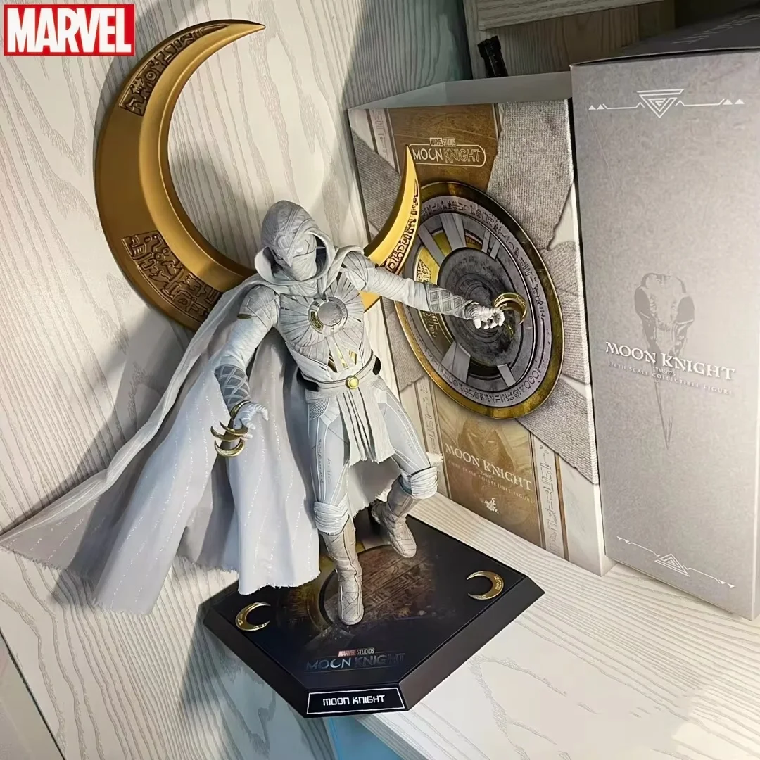 Hottoys Original Marvel Tms075 1/6 Scale Full Set Moon Knight 12'' Male Anime Action Figure Model Kids Toy Collection Gift