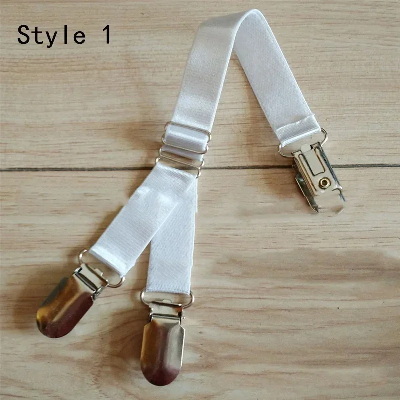 1pc Woman Sexy Y-shaped Double Socks Clip Duckbill Buckle Garter Leg Straps Garter Elastic Stockings Belt Sexy Metal Clips