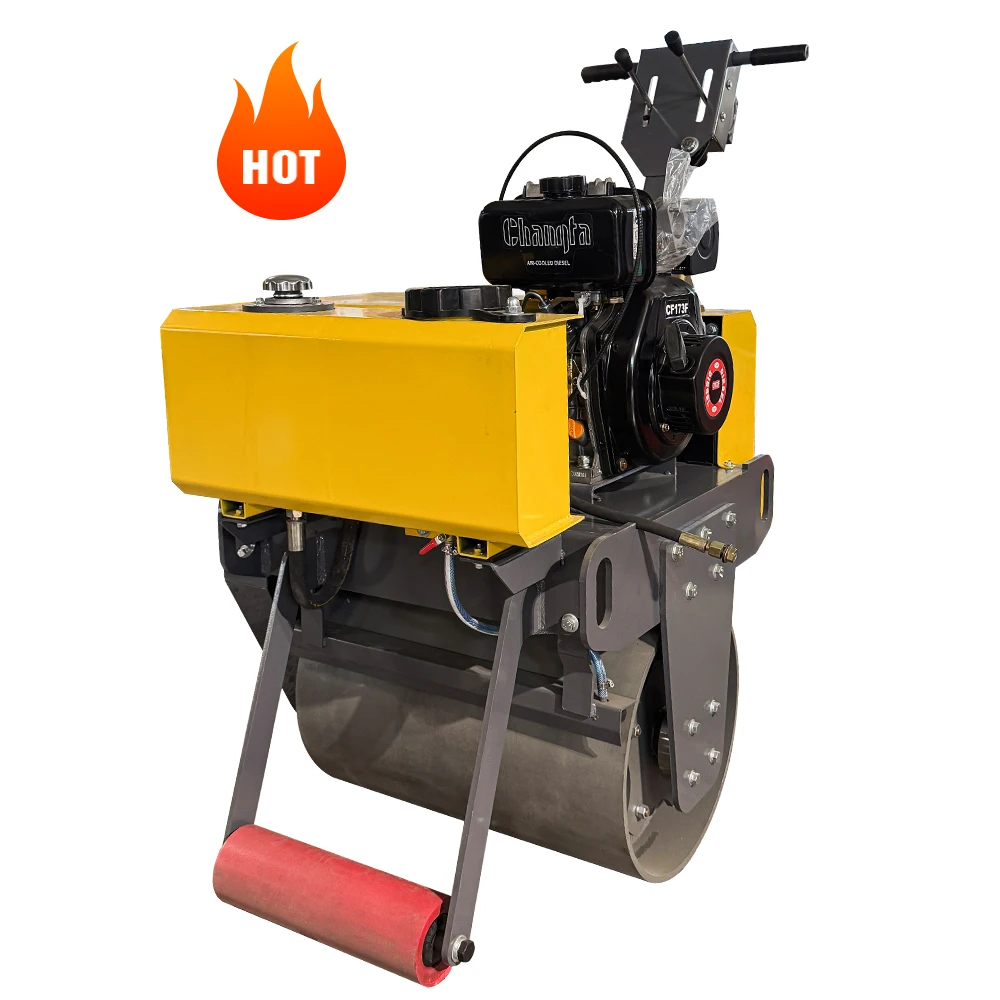 OEM ODM Customized  Engine Single Drum Walking Behind Road Roller Compactor Machine