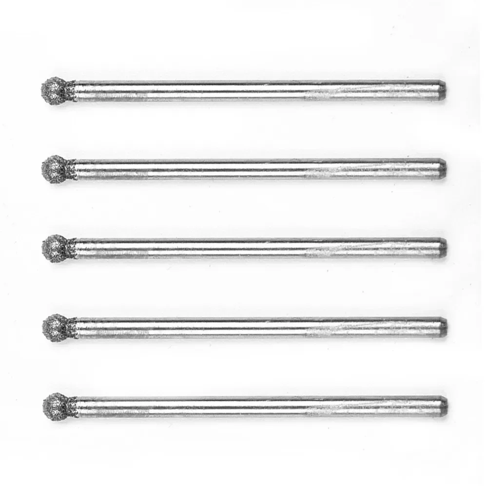Punta da trapano per fresa diamantata rotante a sfera 0,5 mm-3 mm Rotary per cuticole Pulite Burr Manicure Punte da trapano per legno Utensili elettrici