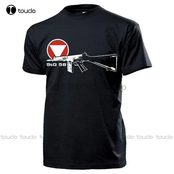 Camiseta masculina legal stg 58 gewehr bundesheer osterreich stormgewehr fn fal waffe t camisa de verão camisa de golfe novo popular