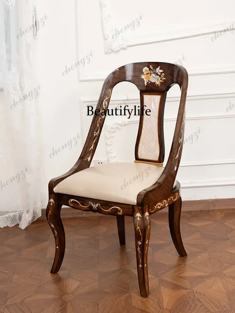 p182 With soft bag seat cushion household elderly chair living room high back chair retro chair