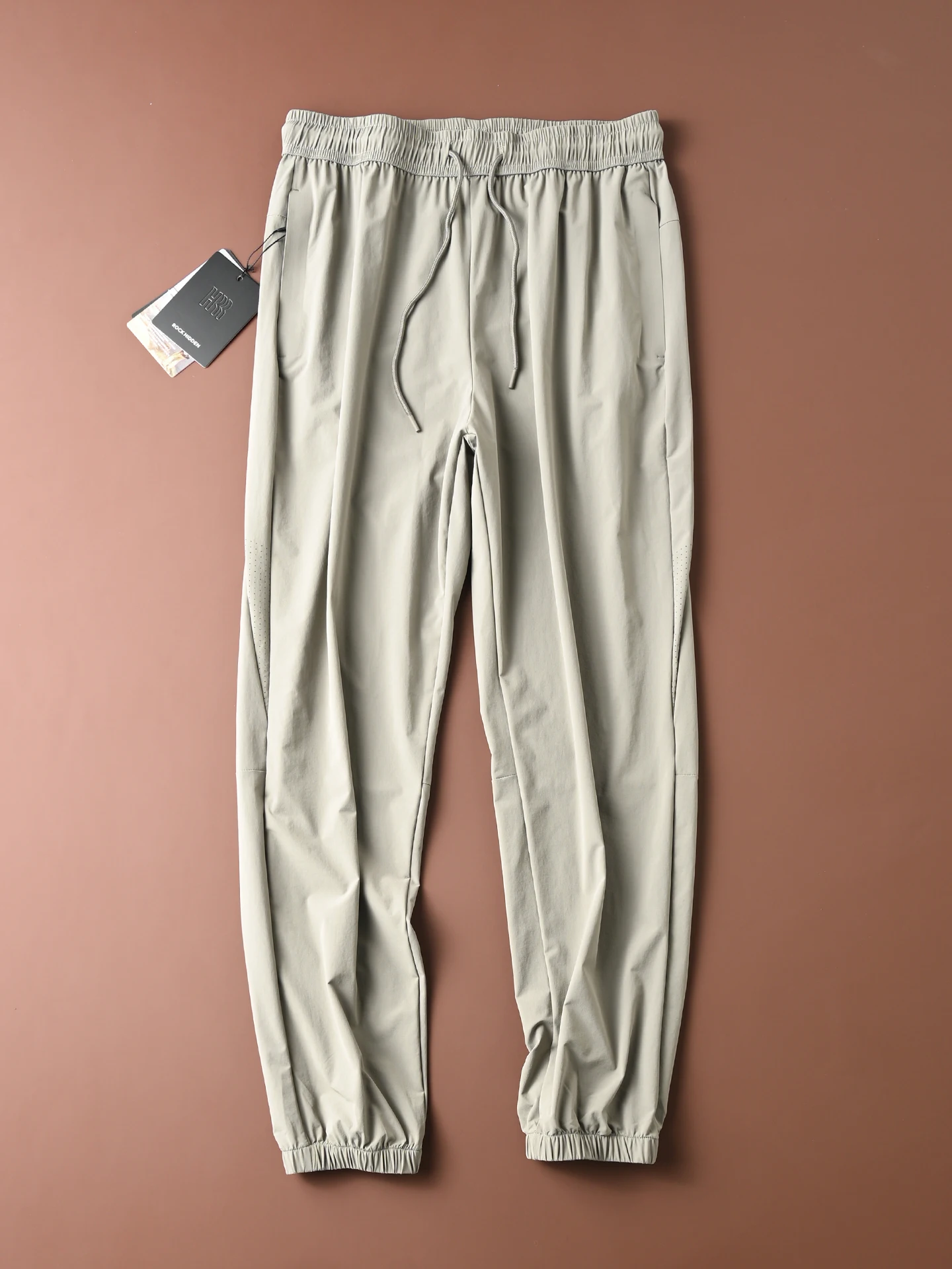 Men's Summer Thin Breathable Quick Dry Moisture Wicking Outdoor Sports Casual Trousers Cuffed Long Pants Outdoor Leisure