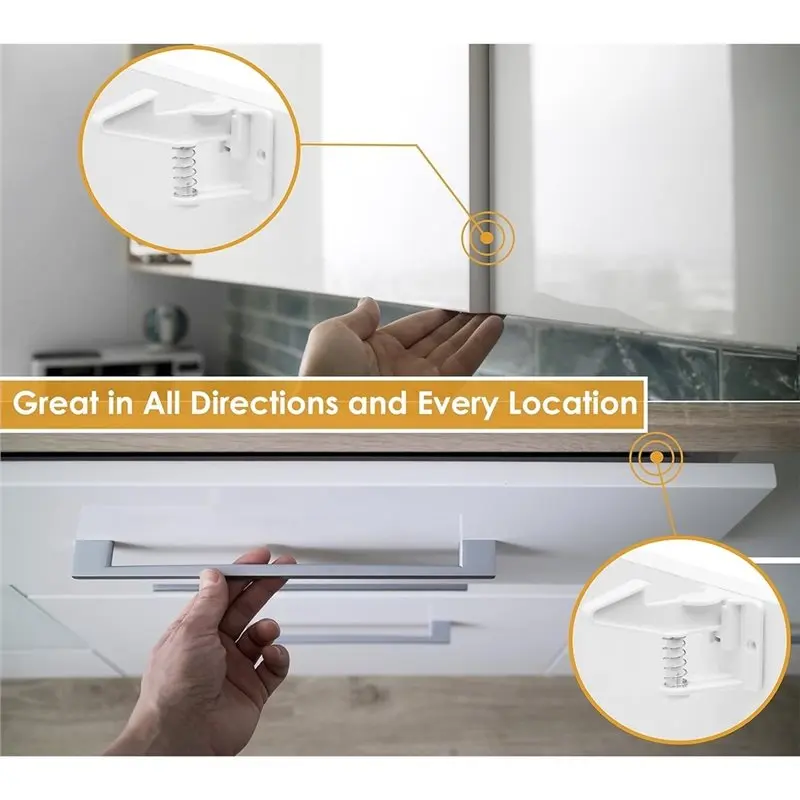 AINY-24Pcs Child Safety Locks For Children's Drawers, Cabinets, And Doors-Invisible Wardrobe And Storage Cabinet Locks