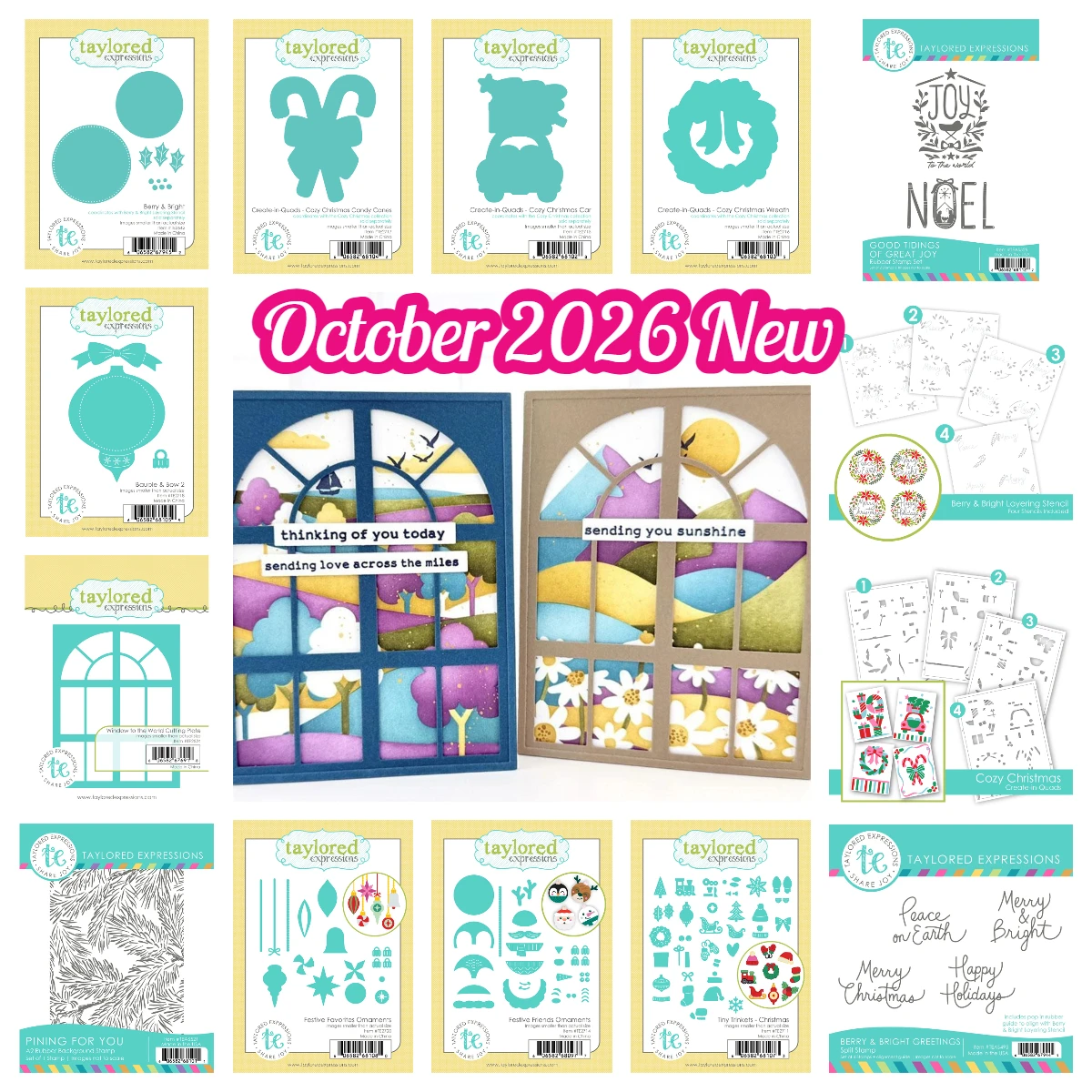 Neue, individuell gestaltete Weihnachts- und Festtagsornamente, transparente Stempel, Weihnachtsbeeren & leuchtende Metall-Stanzschablonen, DIY-Bastelarbeiten, Scrapbooking