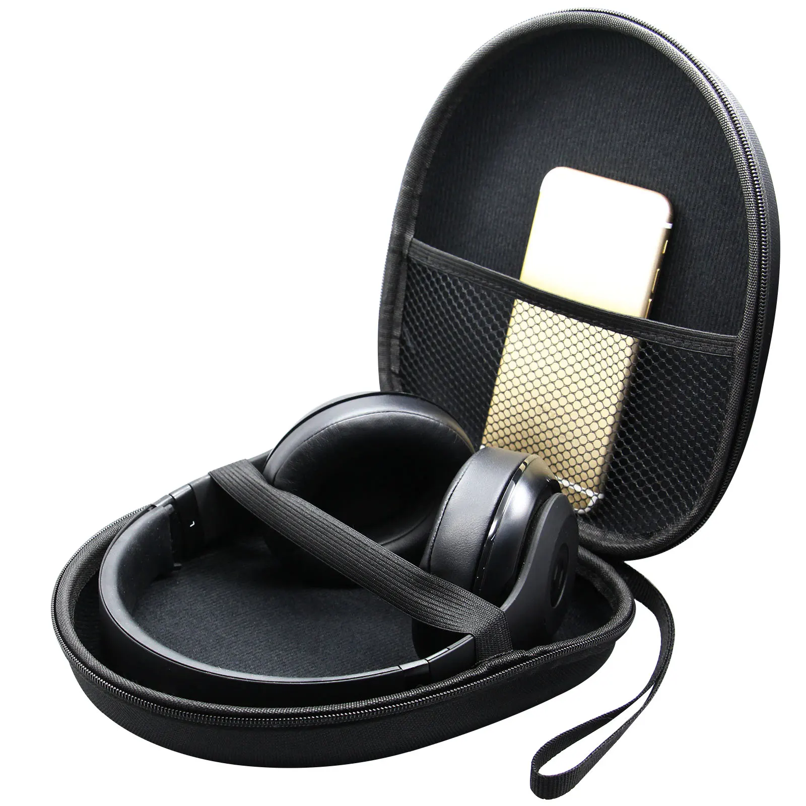 

1Pcs Foldable Headphone Storage Holder Compact Travel Carrying Case Zipper Headset Cable Organizer Portable Protective